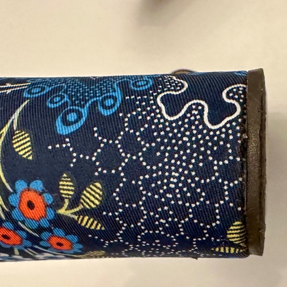 j.Crew fabric wrapped Batik Floral light weight Wedges navy women's shoes - Picture 10 of 10